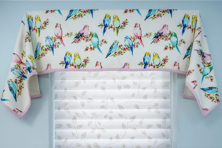 Guest Room Bird Design Valance for Grandma